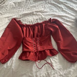 Off the shoulder corset top